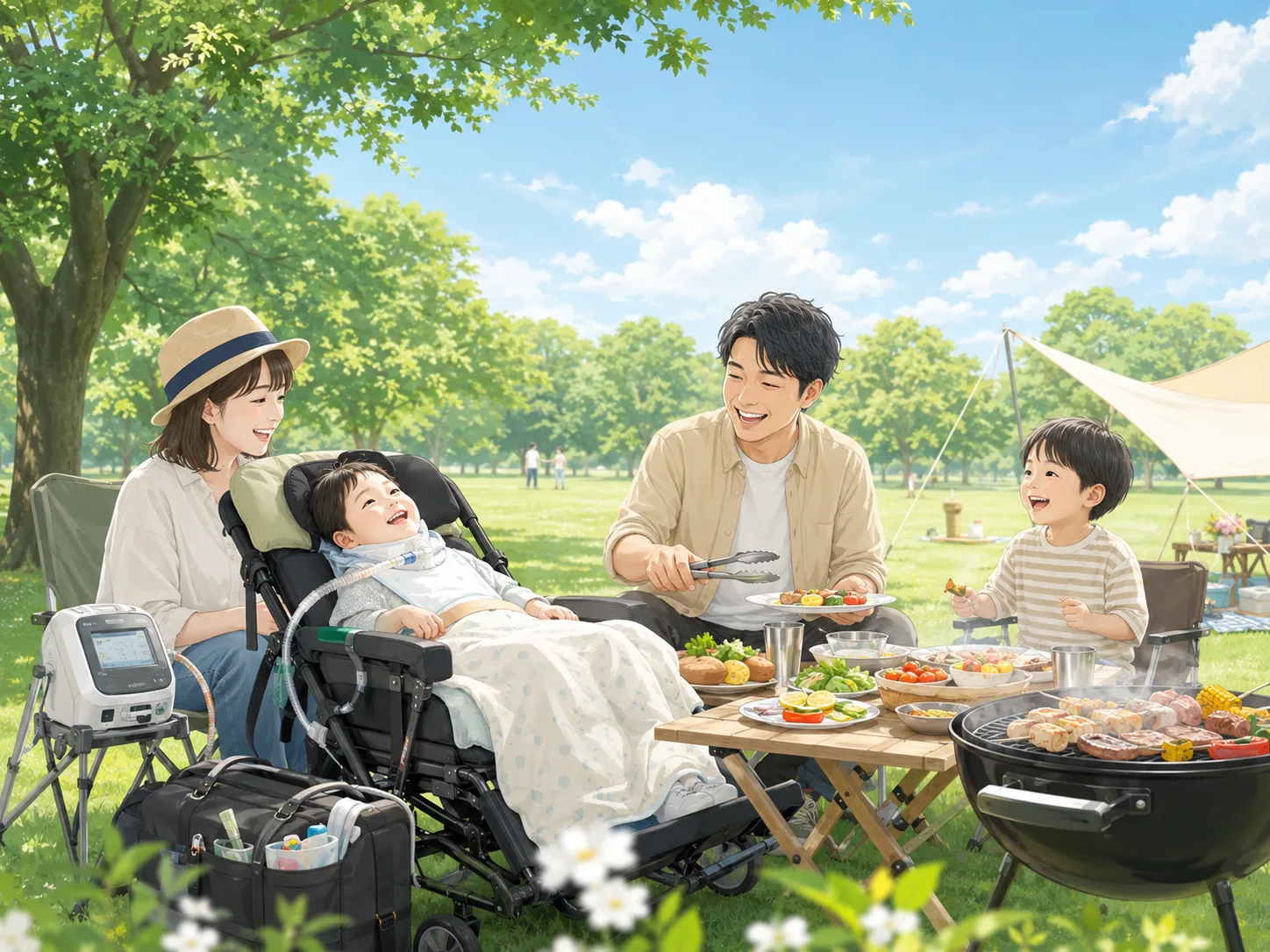 公園でBBQ